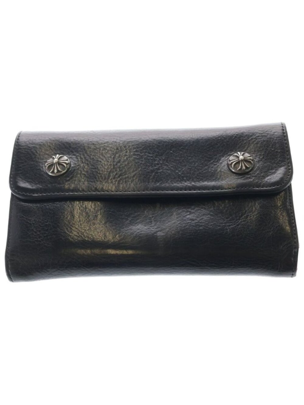 Chrome Hearts Wave Leather Wallet Black